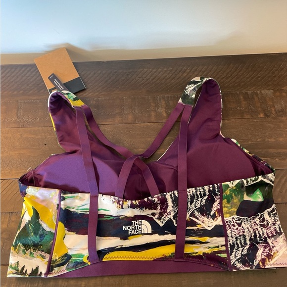 NWT The North Face Dune Sky Sports Bra Black Currant XL - Picture 2 of 4